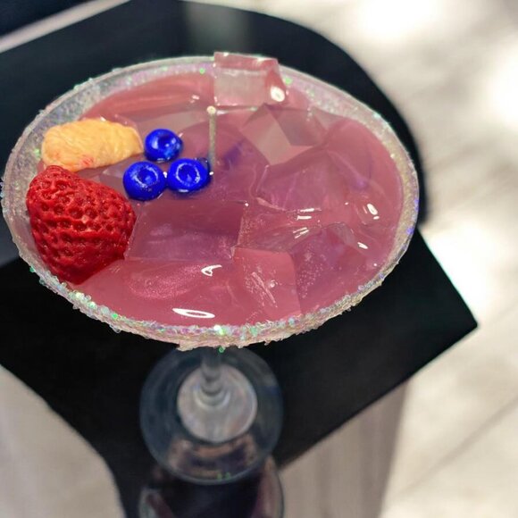 Handcrafted "Jamaican me crazy" Martini Candle - Picture 2 of 5